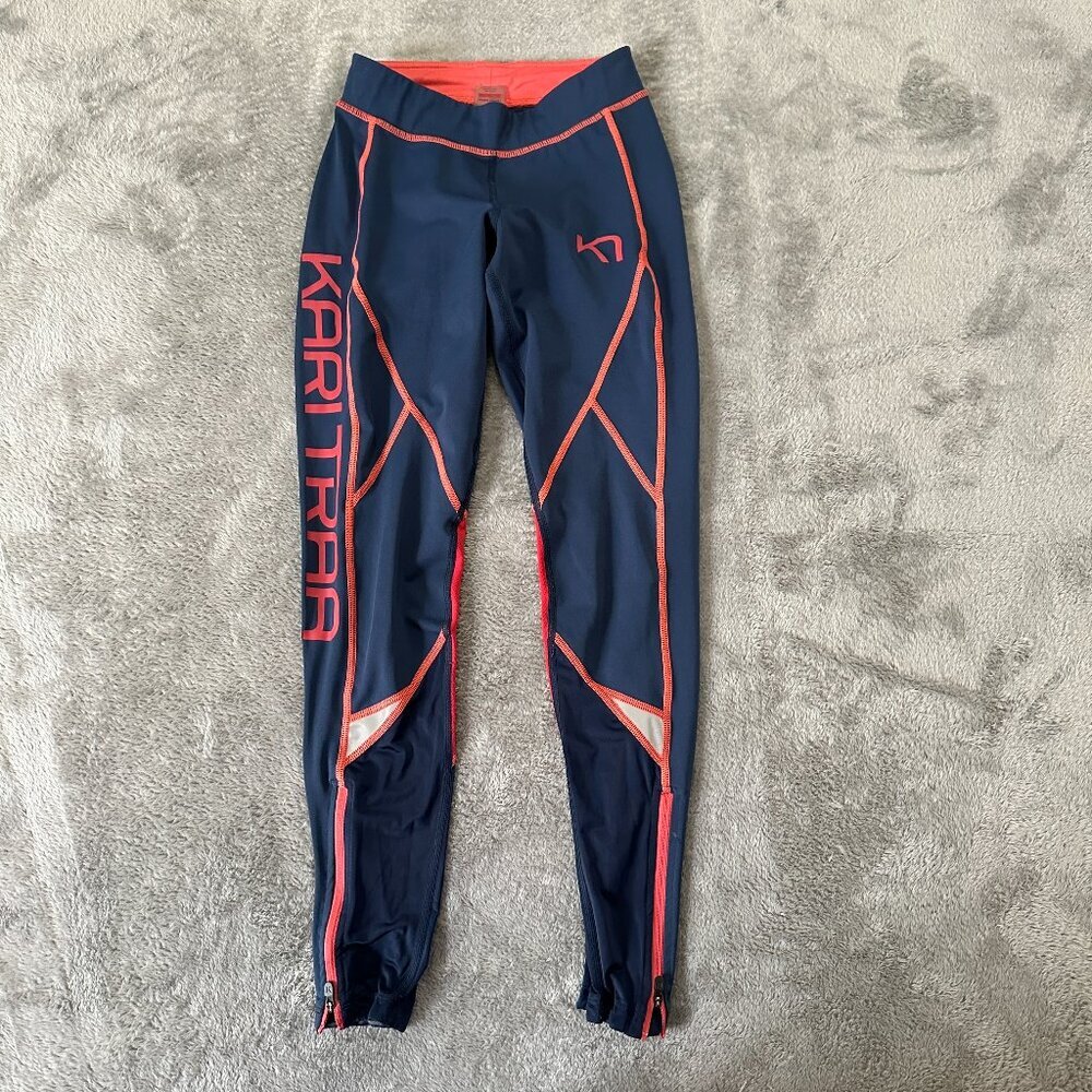 Kari Traa Leggings Tights Women's XS Blue Athletic